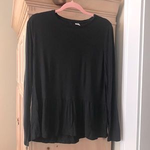 Old Navy Black Long Sleeve with ruffle bottom